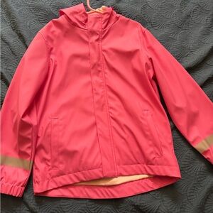 Cat & Jack Coral Pink Hooded Rain Jacket